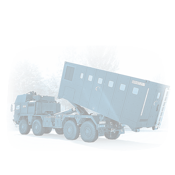military container disassembled