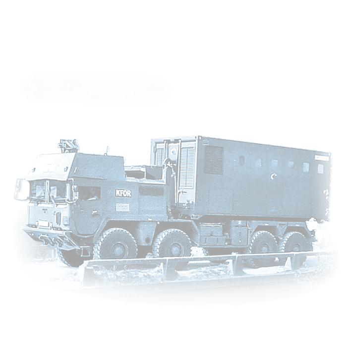 a MAN military mobile container