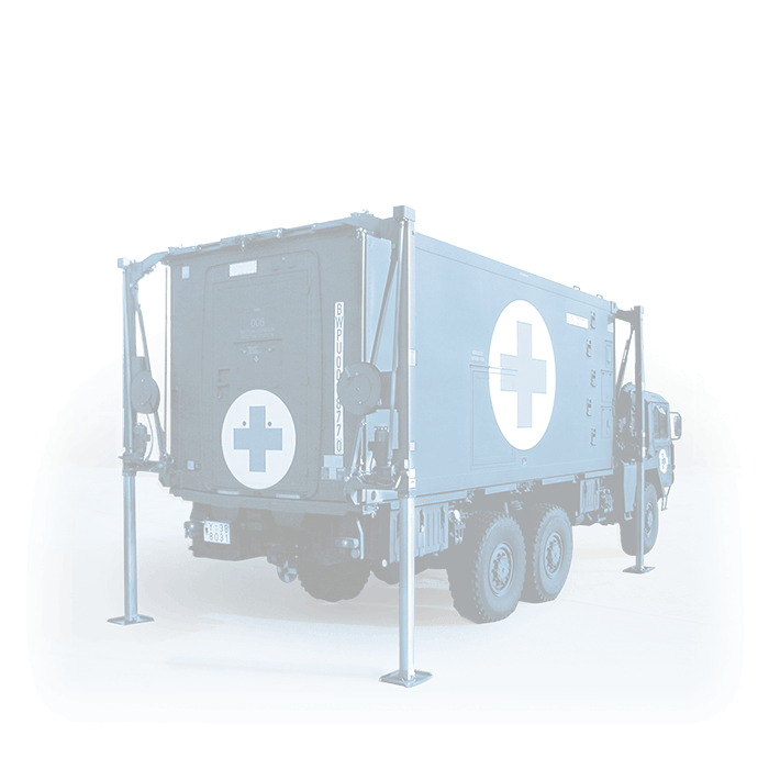 a military mobile medical container