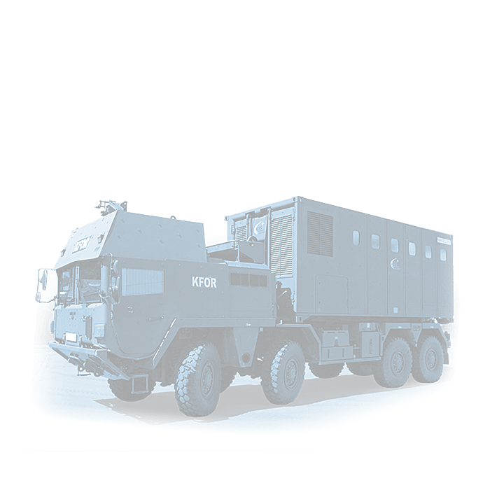 military trailer and container