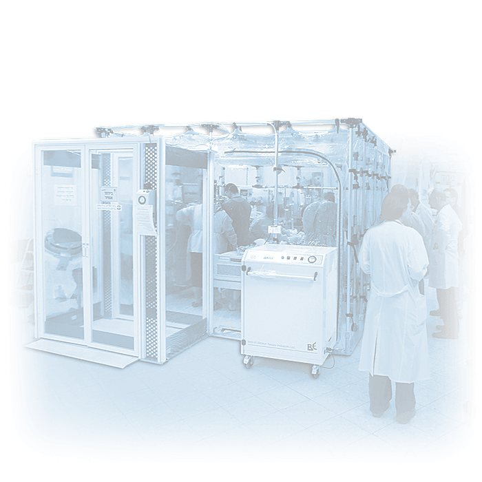 IsoArk isolation chamber in a hospital