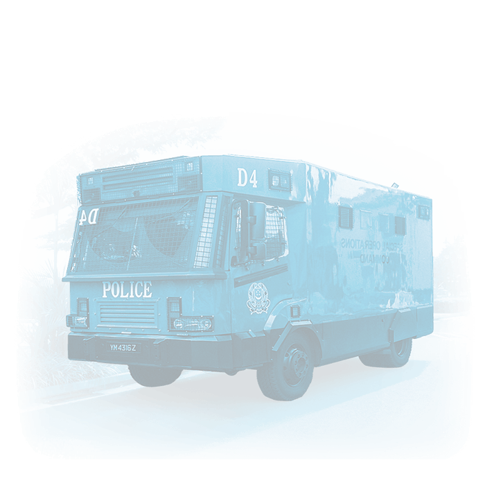 a police car for people transporting