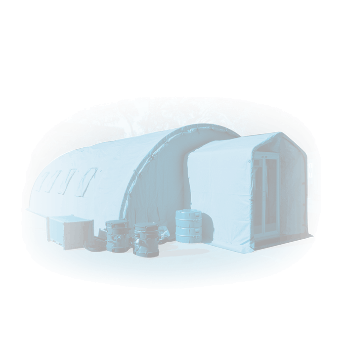 a medical tent protected with Beth-El's NBC/CBRN systems