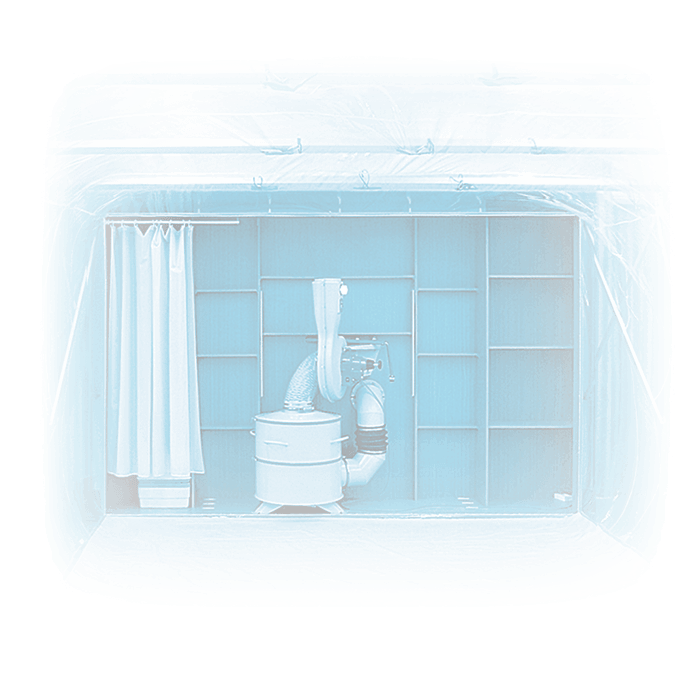 cabinet shelter chemical toilet