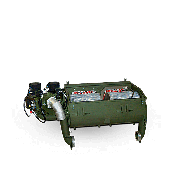 Engine Air Cleaners protects the engine of tanks and heavy duty vehicles from harmful dust particles